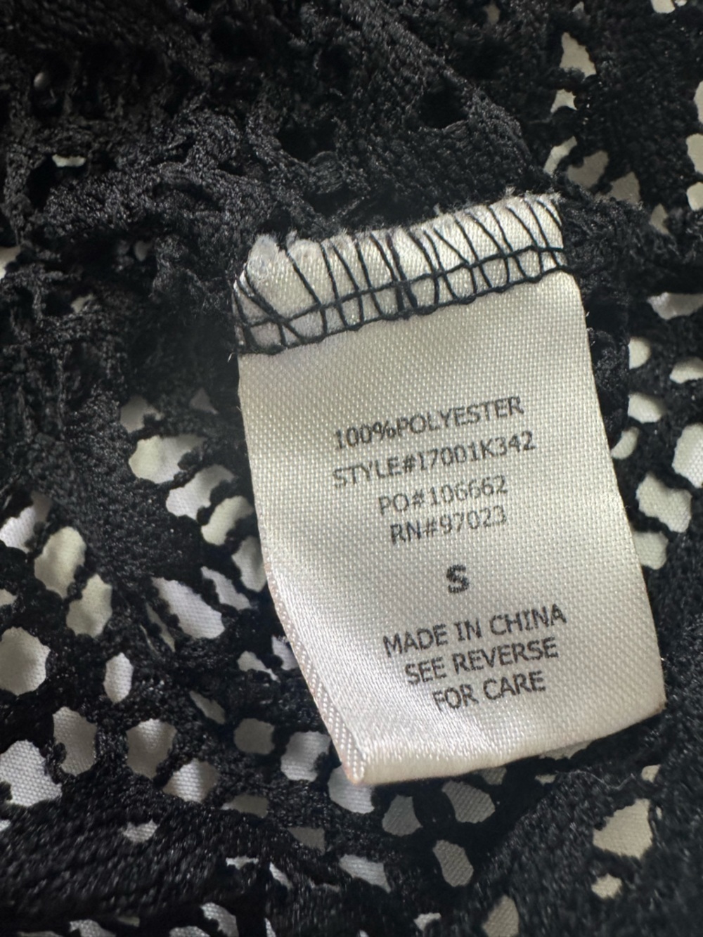 Miken Black Crochet Swim Coverup - Picture 3 of 5